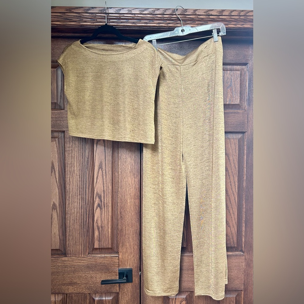 Gold Two-Piece Lounge Set